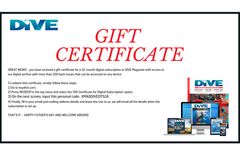 DIVE Digital Only Father's Day Gift Certificate